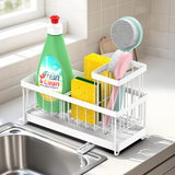 White sink sponge holder