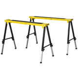 Durhand Set of 2 Folding Saw Horses with Steel Frame & Anti-Slip EVA Top – Height Adjustable 62–90cm