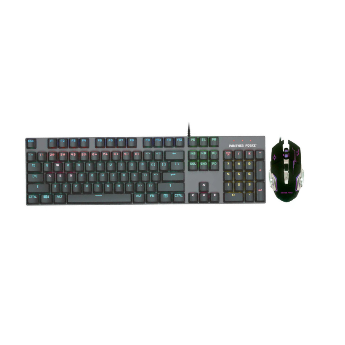 Panther Force PF138 Mechanical Gaming Keyboard & Mouse Combo – RGB Backlighting, Adjustable DPI
