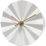 Acctim Layla Round Silent Table Clock in White – Analogue Battery Resin Clock, 12.4cm