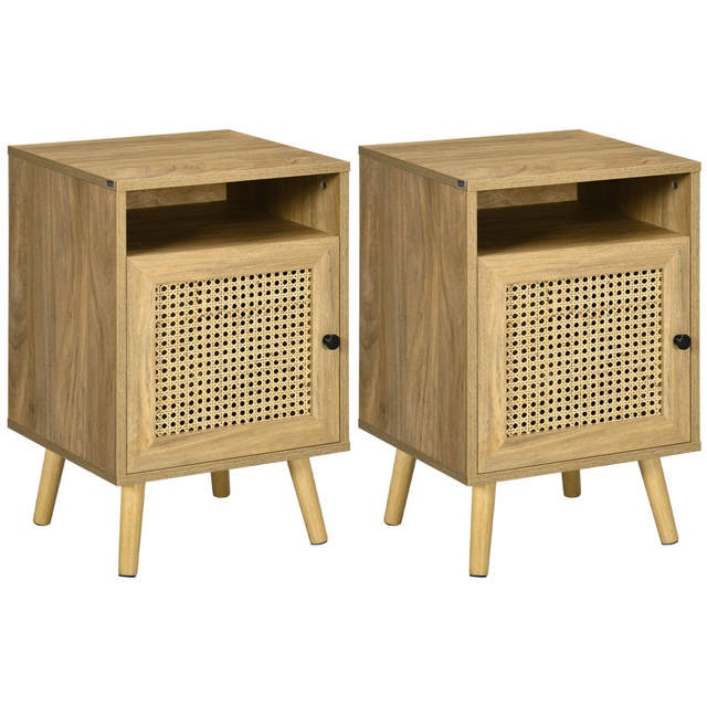 Rattan bedside table