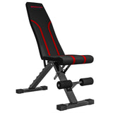 SPORTNOW Foldable Weight Bench with 6-Level Backrest, 4-Level Seat and Leg Roller – Home Gym Strength Training