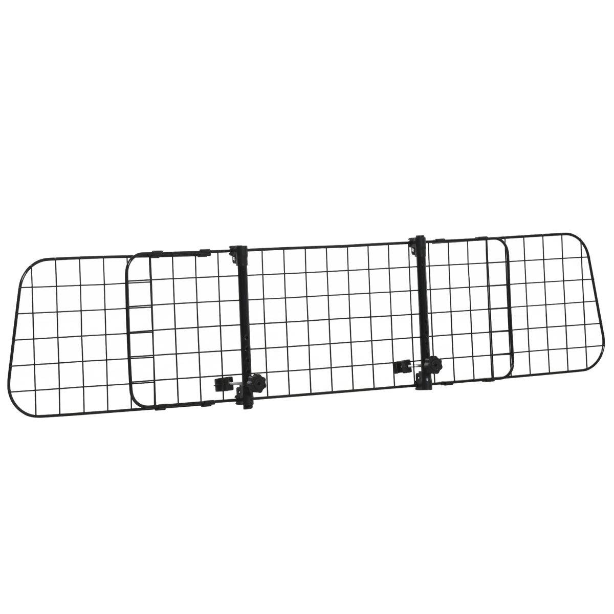 PawHut Heavy Duty Adjustable Dog Car Barrier, 91–152cm – Ventilated Wire Pet Guard for Cars & SUVs, Black