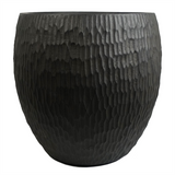 43cm Inoke Embossed Large Grey Composite Planter Plant Pot