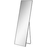 HOMCOM Full Length Mirror, Aluminium Alloy Framed Full Body Mirror with Tempered Glass