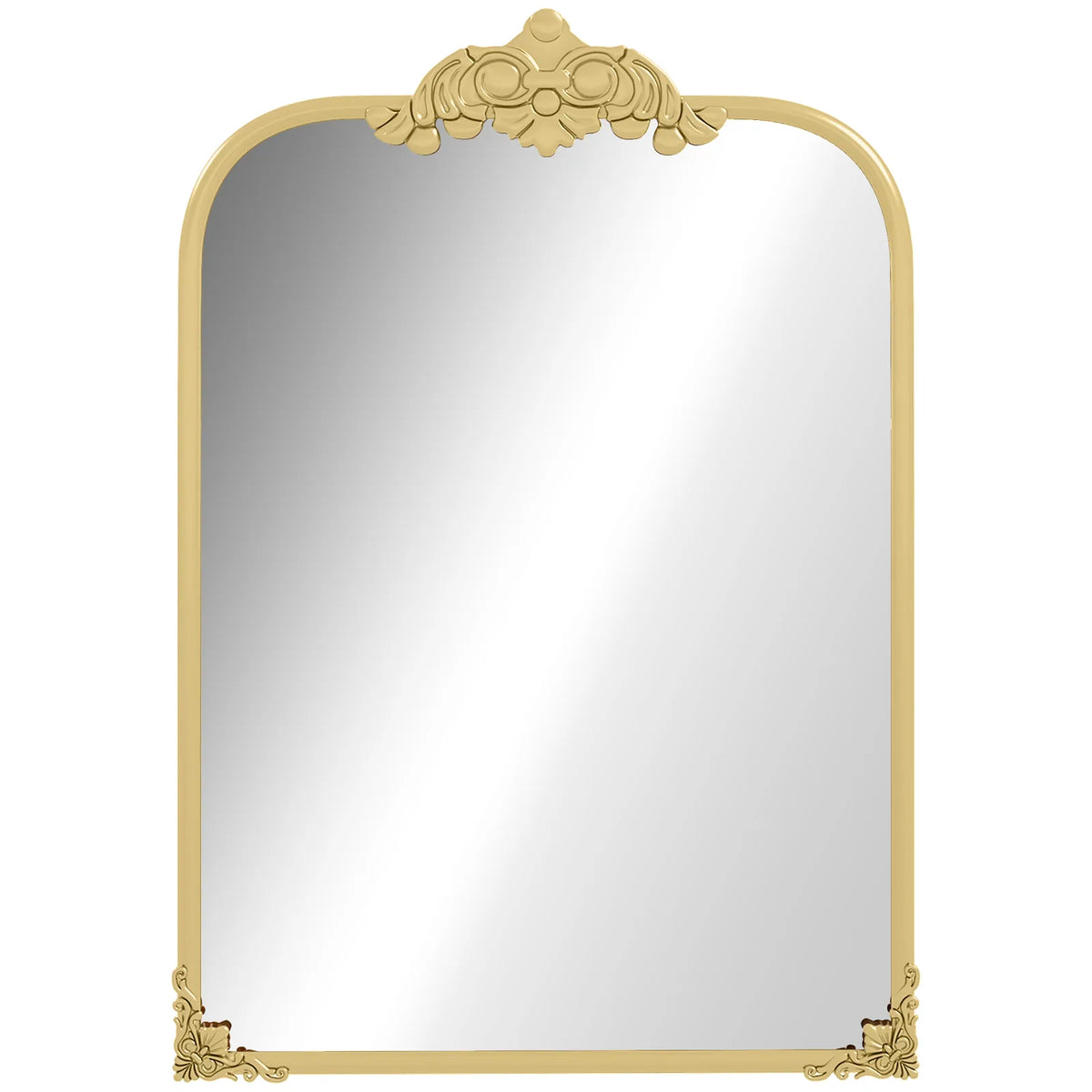 HOMCOM Wall Mirror, Decorative Baroque Mirror with Metal Frame, for Bedroom and Living Room, 60 x 87 cm