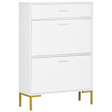Modern hallway shoe cupboard with flip drawers