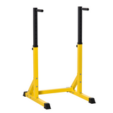 HOMCOM Dip Station Power Tower with 10 Height Levels & Foam Grips – Steel Parallel Bars for Home Gym, 100kg Capacity