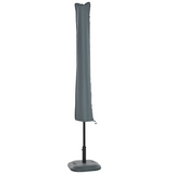 Outsunny Garden Offset Parasol Cover with Side Zip & Bottom Buckle – Waterproof Umbrella Protection, Grey