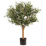 Leaf 90cm Deluxe Artificial Olive Tree in Black Pot with Wired Stems – Realistic Indoor Tree for Home & Office
