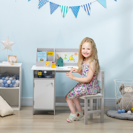 Kids desk and chair set with whiteboard