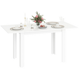 HOMCOM white extendable high gloss dining table