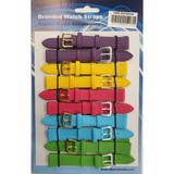 Leather Watch Straps, Pack of 10 – 20mm Width, Pastel Colours Replacement Bands (1005.04)