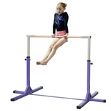 HOMCOM Adjustable Kids Gymnastics Horizontal Bar, 92-150cm – Steel Frame Home Gym Training Bar
