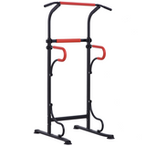 HOMCOM Power Tower with Adjustable Height, Pull Up Bar & Dip Station – Free Standing Steel Workout Station
