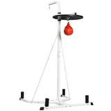 HOMCOM Free-Standing Speed Bag Platform with Adjustable Height – Steel Boxing Punch Bag Stand for Home Training