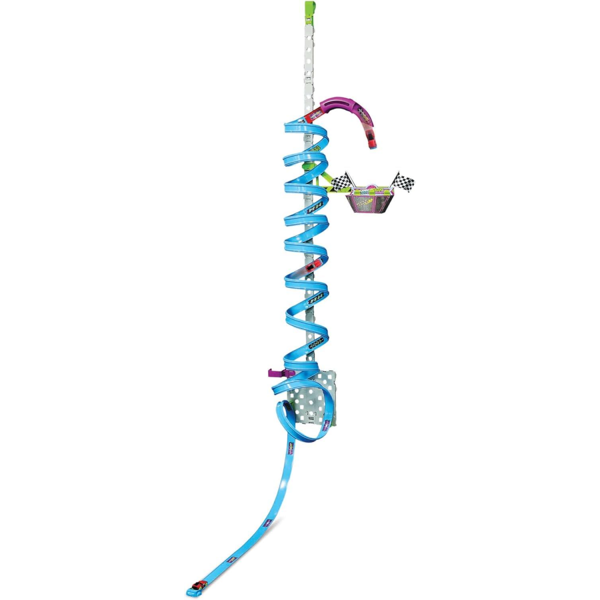 Maisto Cyber Racers Vertical Launch Vehicle Play Set with Looping Track & Pull-Back Cars – Kids Stunt Racing Toy