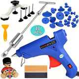 Car Paintless Dent Removal Kit with Hot Melt Glue Gun, T-Bar & Bridge Puller – PDR Body Dent Repair Set