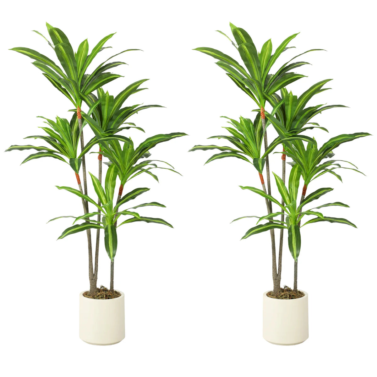 HOMCOM 150cm Lifelike Artificial Dracaena Tree with Bendable Trunks – Zero-Maintenance Fake Plant, Green