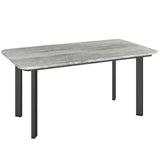 Outsunny Garden Coffee Table with Slatted Wood Plastic Composite Top & Metal Frame – Patio Table, Grey