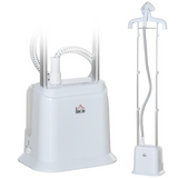 HOMCOM Upright Garment Steamer with 1.7L Removable Tank – 45-Second Heat-Up, White