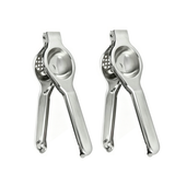 2 Pack Stainless Steel Manual Lemon & Orange Squeezer – Rust-Proof Hand Citrus Juicer with Pulp Filter Basket
