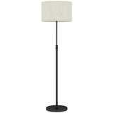 HOMCOM Floor Lamp with Remote, Height Adjustable Standing Lamp with Linen Shade