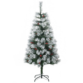 5ft artificial Christmas tree with red berries