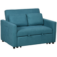 HOMCOM blue click-clack sofa bed