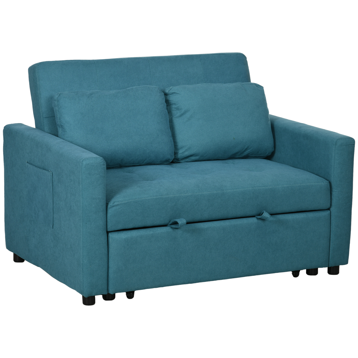 HOMCOM blue click-clack sofa bed