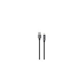 Wyeflow USB-A to 8-Pin 12W Charging & Data Cable with LED Display – CarPlay Compatible, 1m, Black