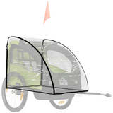 HOMCOM Baby Bike Trailer Cover – Waterproof Transparent Bicycle Trailer Storage Cover, Foldable, Clear