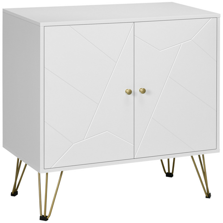 HOMCOM geometric storage cabinet with gold legs