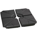 Outsunny 4-Pack Banana Parasol Base Weights, Fillable with Water or Sand – HDPE Cross Base Plates