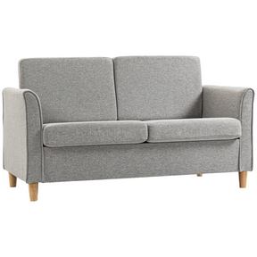 HOMCOM light grey linen 2 seater loveseat