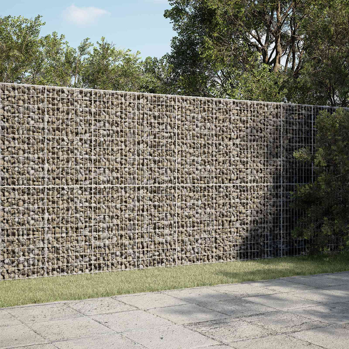 vidaXL Gabion with 3.5 mm Wire and 5x10 cm Mesh 250x20x200 cm