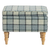HOMCOM Linen Upholstered Footstool with Hidden Storage – Rectangular Ottoman with Flip-Top Tray Lid, Grey