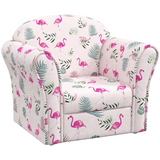 AIYAPLAY Kids Sofa Chair with Flamingo Design – Soft Toddler Armchair for Bedroom or Playroom, Pink