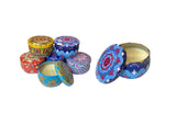 Scented Candle in Metal Jar with Printed Design – Home Fragrance, Assorted Designs