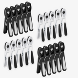 VINSANI 20 Pack Plastic Clothes Pegs – UV-Resistant Black & White Washing Pegs with Stainless Steel Spring