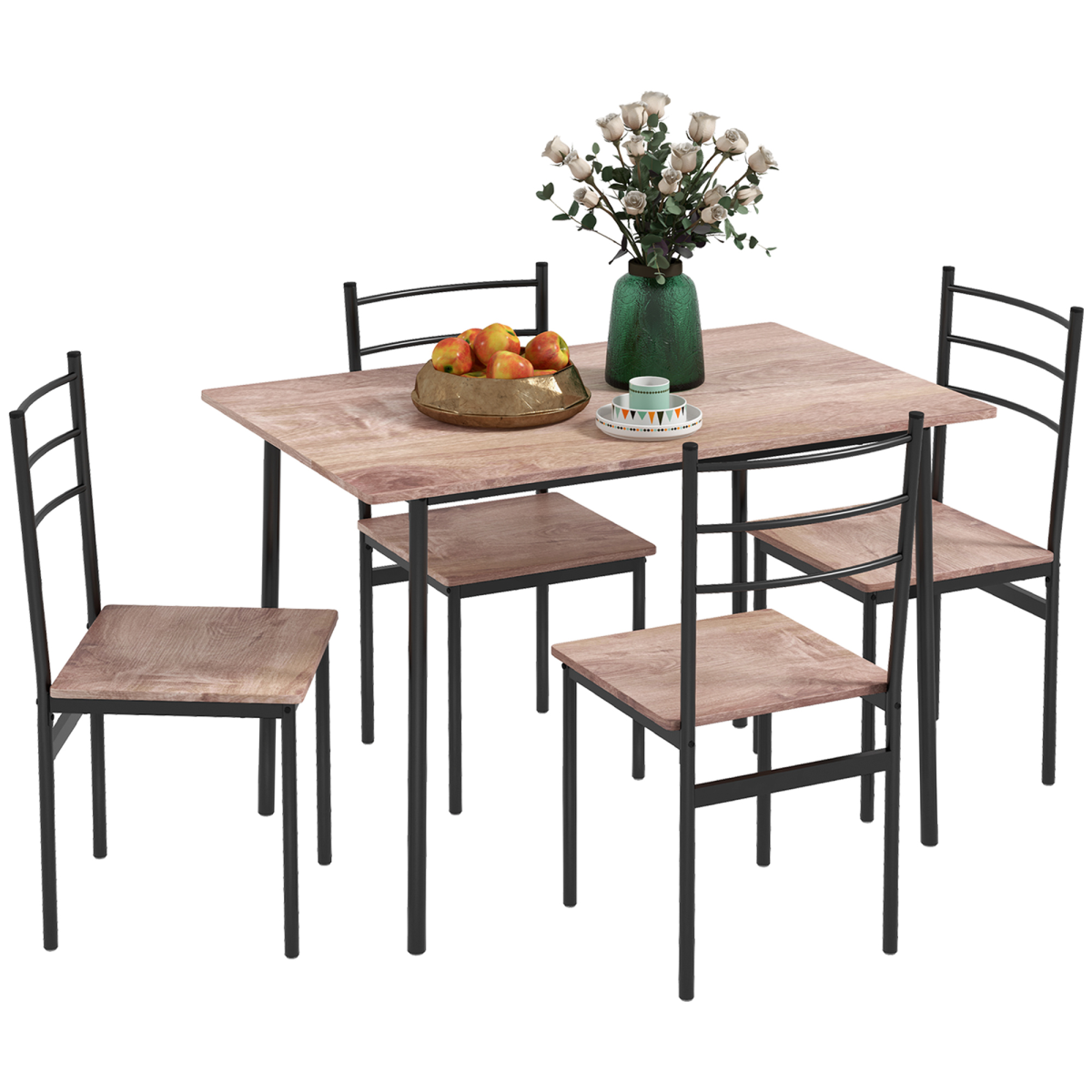 HOMCOM 5 piece dining table and chairs set