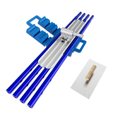 Bull Float Concrete Kit, 48 x 8 in Magnesium Aluminium Board with 4 Combinable Handles, Toolbox & Trowel