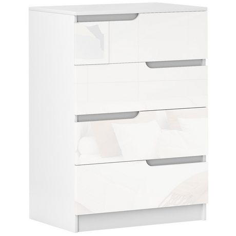 HOMCOM white 4 drawer chest
