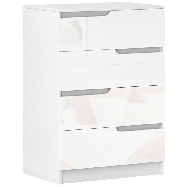HOMCOM white 4 drawer chest