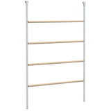 PawHut Chicken Perch Roosting Ladder with Four Tiers – Wooden and Galvanised Steel Jungle Gym for Coop, Backyard Farm