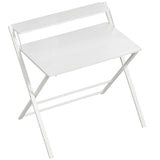 HOMCOM Compact Folding Desk with Storage Shelf – Space-Saving Home Office Computer Desk, White