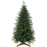 HOMCOM 6ft Artificial Christmas Tree – 180cm Hinged Xmas Tree with 2081 Tips and Solid Pine Wood Stand, Green
