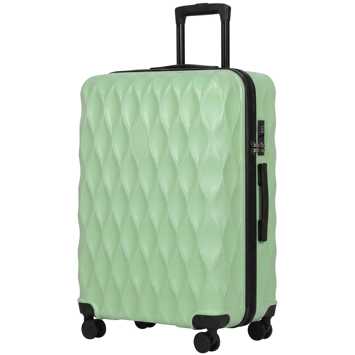 HOMCOM 28 Inch Hard Shell Suitcase with TSA Lock & 360° Spinner Wheels – 98L ABS Checked Luggage, Green