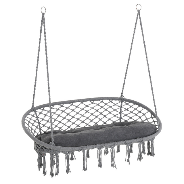 Macrame hanging hammock chair