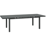 Outsunny Extending Outdoor Garden Table for 6–8 with Tempered Glass Top & Aluminium Frame – Patio Dining, Charcoal Grey